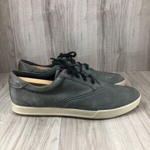 Ecco Shoes Mens EU 46 Collin 2.0 CVO Gray Leather Lace Up Sneakers